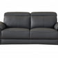 93" Tasteful Dark Grey Leather Sofa Set By Homeroots | Sofa Set | Modishstore - 5