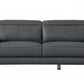 93" Tasteful Dark Grey Leather Sofa Set By Homeroots | Sofa Set | Modishstore - 6