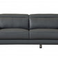 93" Tasteful Dark Grey Leather Sofa Set By Homeroots | Sofa Set | Modishstore - 6