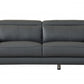 31" Tasteful Dark Grey Leather Sofa By Homeroots | Sofas | Modishstore