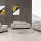 93" Tasteful Light Grey Leather Sofa Set By Homeroots | Sofa Set | Modishstore - 2