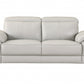 93" Tasteful Light Grey Leather Sofa Set By Homeroots | Sofa Set | Modishstore - 4