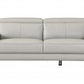31" Tasteful Light Grey Leather Sofa By Homeroots | Sofas | Modishstore
