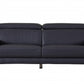 31" Fashionable Navy Leather Sofa By Homeroots | Sofas | Modishstore