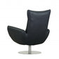 43" Navy Contemporary Leather Lounge Chair By Homeroots | Accent Chairs | Modishstore - 5