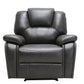 40" Grey Contemporary Leather Reclining Chair By Homeroots | Recliners | Modishstore