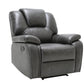 40" Grey Contemporary Leather Reclining Chair By Homeroots | Recliners | Modishstore - 2