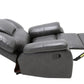 40" Grey Contemporary Leather Reclining Chair By Homeroots | Recliners | Modishstore - 5
