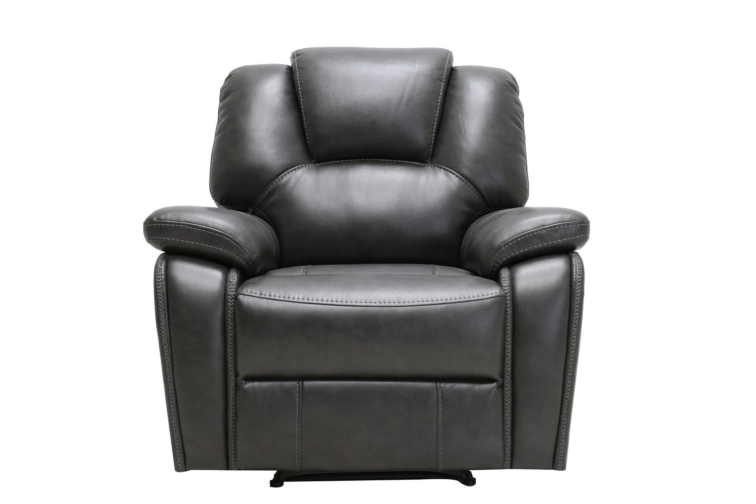 40" Grey Contemporary Leather Power Reclining Chair By Homeroots | Chairs & Recliners | Modishstore