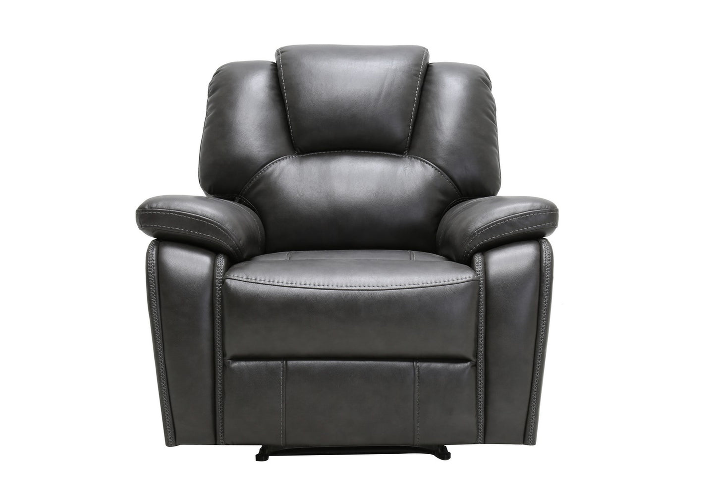 40" Grey Contemporary Leather Power Reclining Chair By Homeroots | Recliners | Modishstore