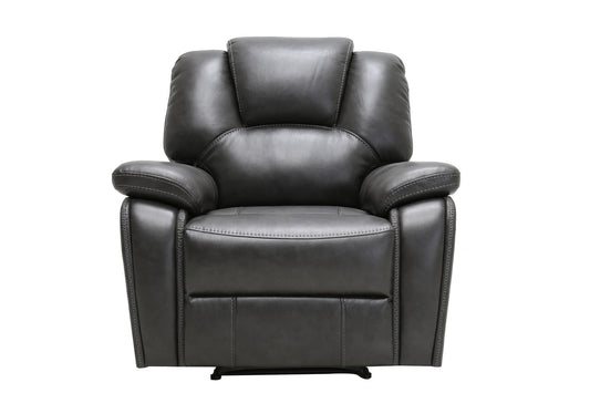 40" Grey Contemporary Leather Power Reclining Chair By Homeroots | Recliners | Modishstore