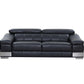31to 39" Modern Black Leather Sofa By Homeroots | Sofas | Modishstore