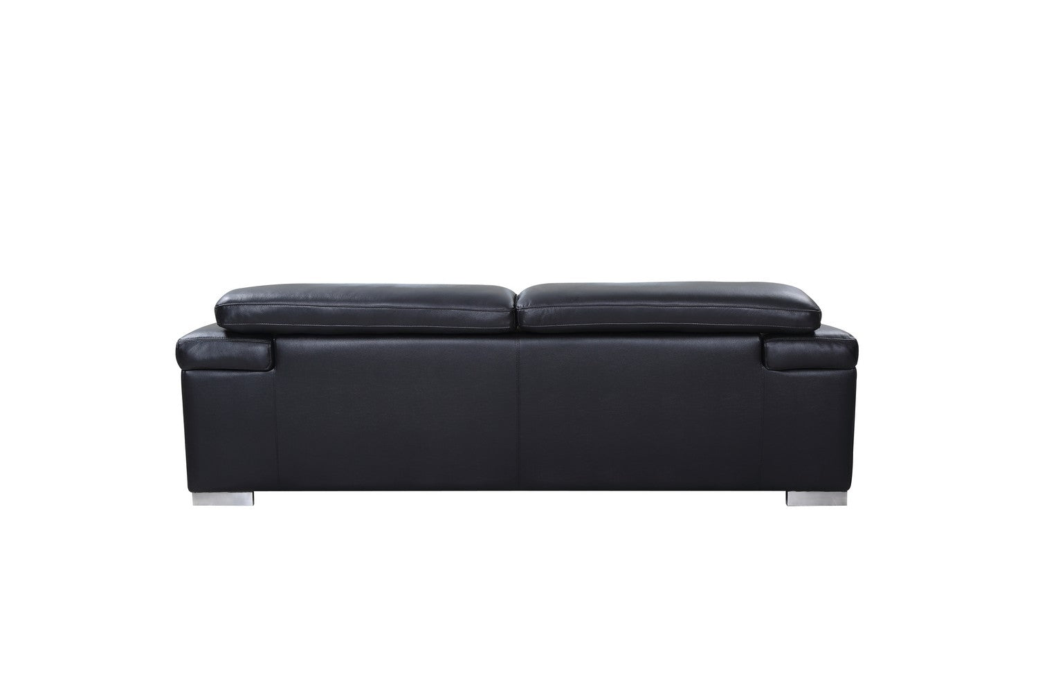 117" Modern Black Leather Sofa Set By Homeroots | Sofa Set | Modishstore - 4