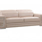 114" Modern Beige Leather Sofa Set By Homeroots | Sofa Set | Modishstore