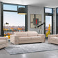 114" Modern Beige Leather Sofa Set By Homeroots | Sofa Set | Modishstore - 2