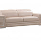 29" to 38" Modern Beige Leather Sofa By Homeroots | Sofas | Modishstore