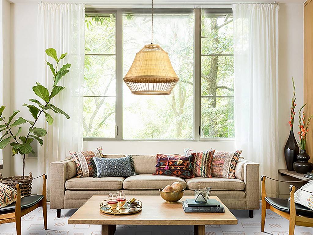 Ele Modern Rattan Pendant Light By ELE Light & Decor | Pendant Lamps | Modishstore