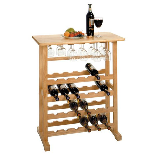24-Bottle Wine Rack Natural By Winsome Wood