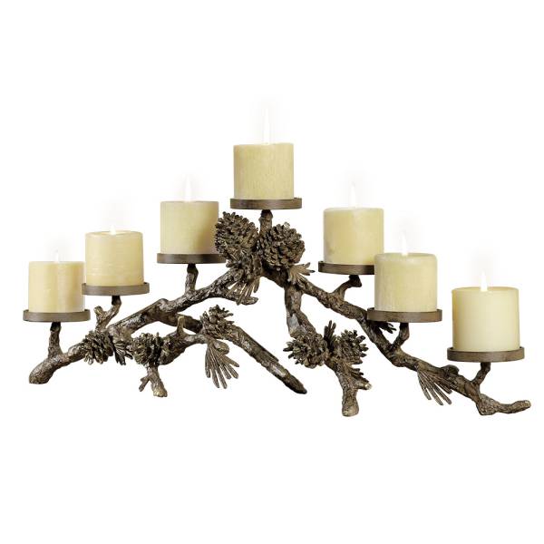 Pinecone Mantlepiece Candleholder By SPI Home | Candle Holders | Modishstore-2