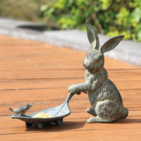 Rabbit and Leaf Bird Feeder By SPI Home | Animals & Pets | Modishstore-2
