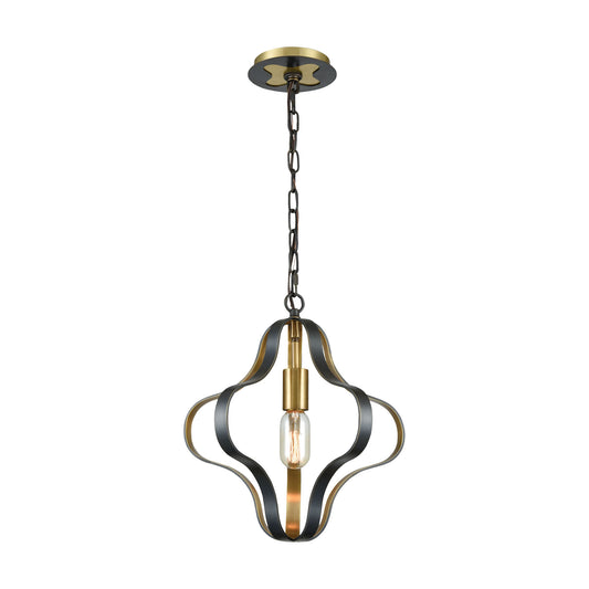 Janis 1-Light Pendant in Aged Bronze and Aged Brass ELK Lighting | Pendant Lamps | Modishstore