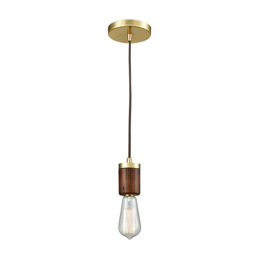 Socketholder 1-Light Mini Pendant in Satin Brass ELK Lighting | Pendant Lamps | Modishstore