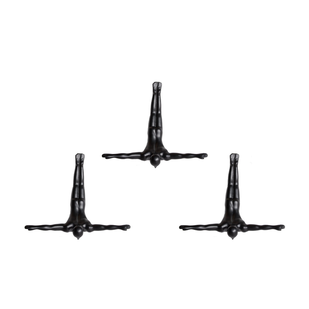 Wall Diver - Black -Pack By Homeroots | Wall Decor | Modishstore