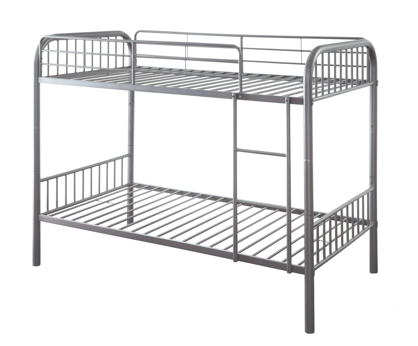 Gunmetal Metal Twin Over Twin Bunk Bed By Homeroots | Beds | Modishstore - 2