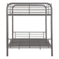 Gunmetal Metal Twin Over Twin Bunk Bed By Homeroots | Beds | Modishstore - 3