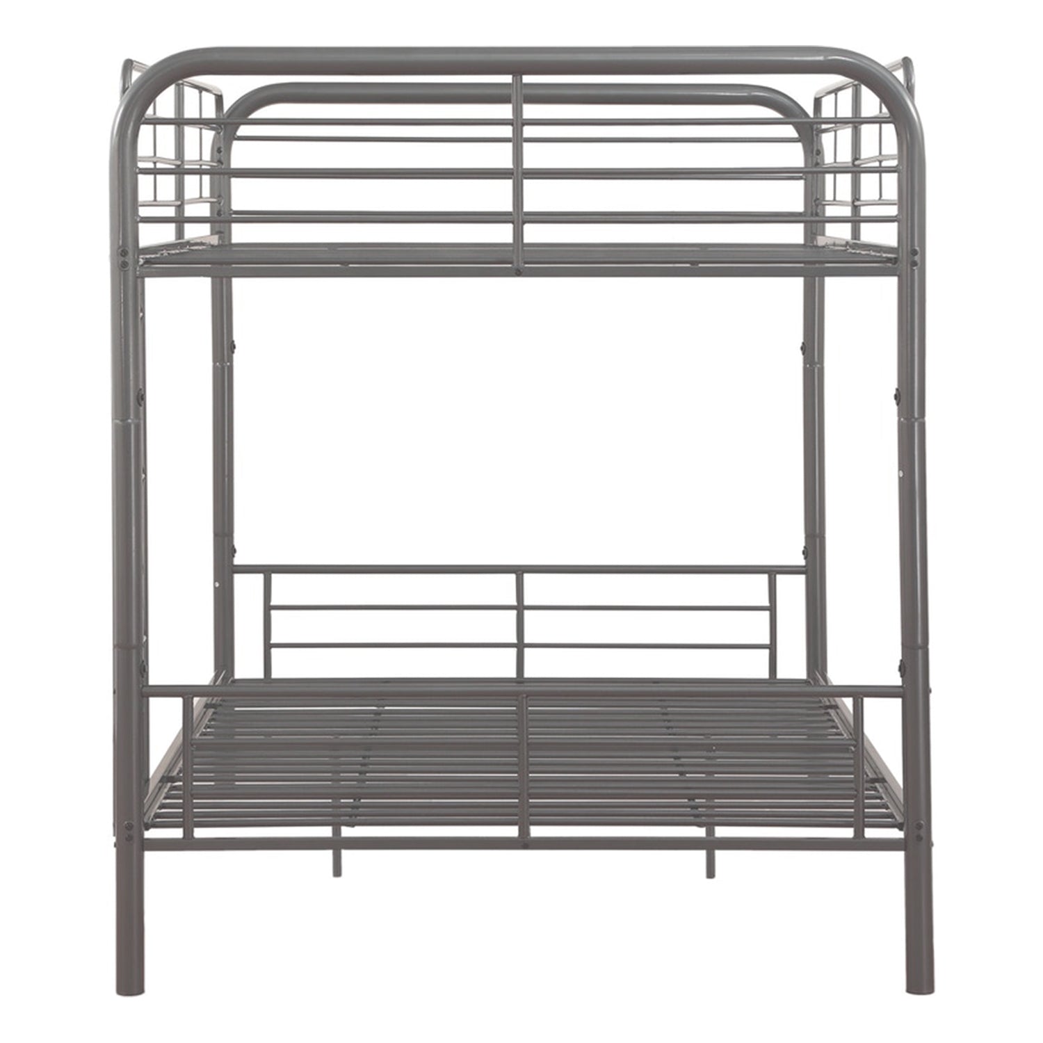 Gunmetal Metal Twin Over Twin Bunk Bed By Homeroots | Beds | Modishstore - 3