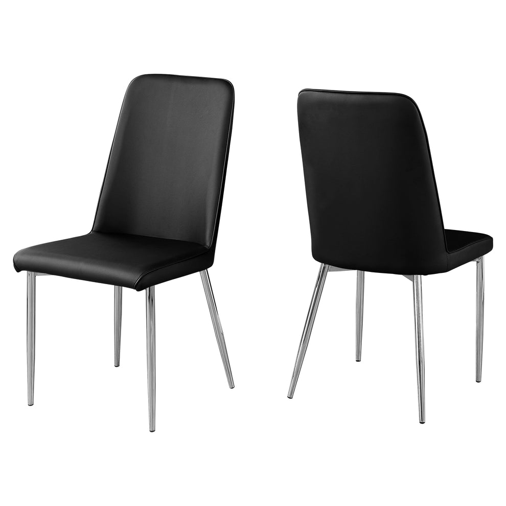 White Foam Metal Leather Look Dining Chairs 2Pcs By Homeroots - 332575 | Dining Chairs | Modishstore - 5
