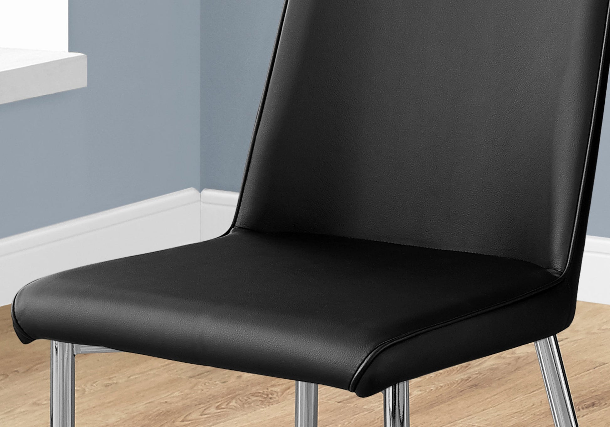 White Foam Metal Leather Look Dining Chairs 2Pcs By Homeroots - 332575 | Dining Chairs | Modishstore - 6