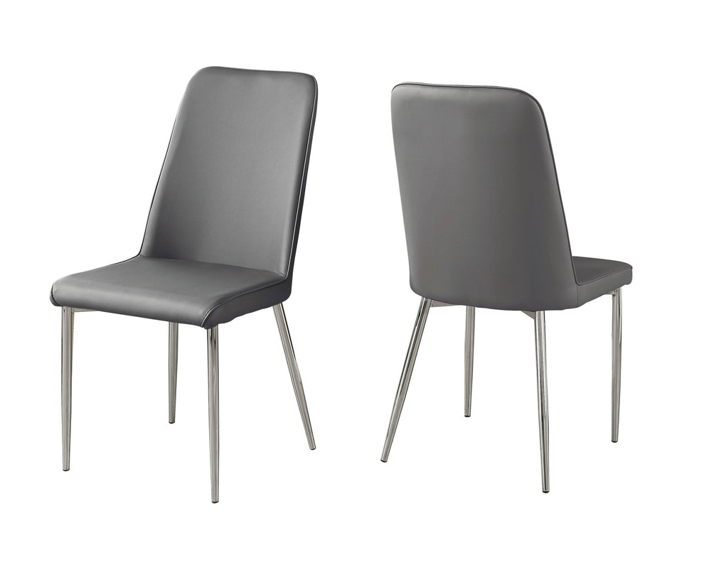 White Foam Metal Leather Look Dining Chairs 2Pcs By Homeroots - 332575 | Dining Chairs | Modishstore - 9