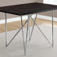 Cappuccino Hollow Core Particle Board Metal Dining Table By Homeroots | Dining Tables | Modishstore