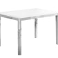 White Particle Board Metal Dining Table By Homeroots - 332581 | Dining Tables | Modishstore