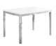 White Particle Board Metal Dining Table By Homeroots - 332581 | Dining Tables | Modishstore