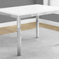 White Particle Board Metal Dining Table By Homeroots - 332581 | Dining Tables | Modishstore - 2