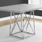 Grey Particle Board And Chrome Metal Dining Table By Homeroots | Dining Tables | Modishstore - 2
