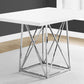 Grey Particle Board And Chrome Metal Dining Table By Homeroots | Dining Tables | Modishstore - 6