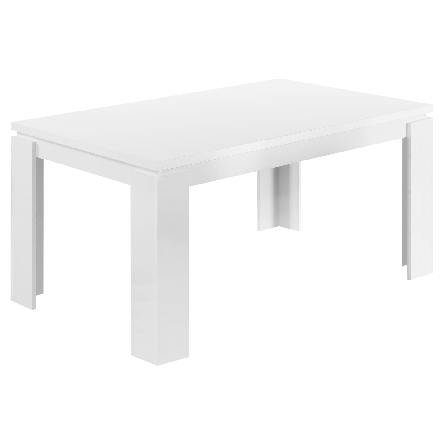 White Particle Board Hollow Core And Mdf Dining Table By Homeroots | Dining Tables | Modishstore - 2