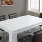 White Particle Board Hollow Core And Mdf Dining Table By Homeroots | Dining Tables | Modishstore - 2