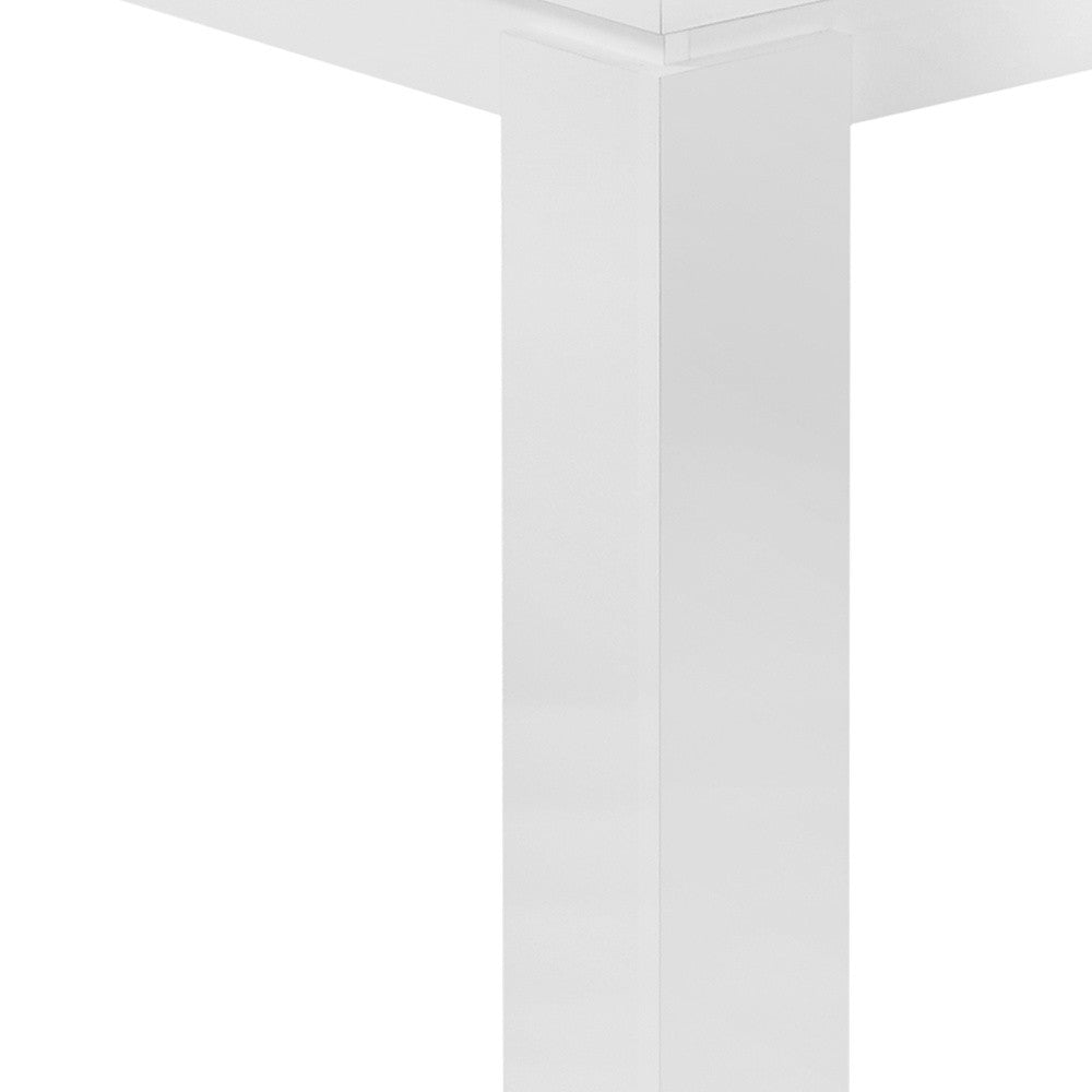 White Particle Board Hollow Core And Mdf Dining Table By Homeroots | Dining Tables | Modishstore - 4