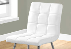 White Foam Metal Polyurethane Leather Look Dining Chairs 2Pcs By Homeroots