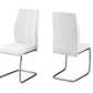 Two 77.5" Leather Look Chrome Metal And Foam Dining Chairs By Homeroots | Dining Chairs | Modishstore - 2