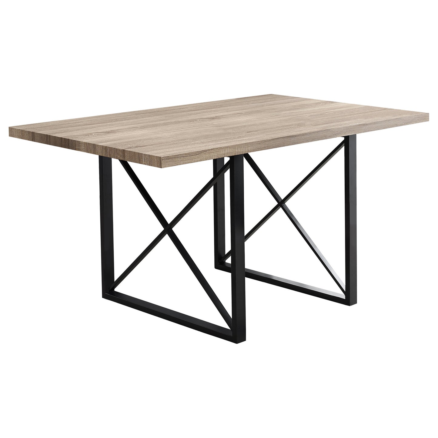 Dark Taupe Black Hollowcore Particle Board Metal Dining Table By Homeroots | Dining Tables | Modishstore - 2