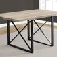 Dark Taupe Black Hollowcore Particle Board Metal Dining Table By Homeroots | Dining Tables | Modishstore