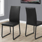 Two 38" Black Faux Leather And Metal Dining Chairs By Homeroots | Dining Chairs | Modishstore