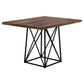 Brown with Black Reclaimed Wood Particle Board And Metal Dining Table By Homeroots | Dining Tables | Modishstore
