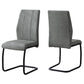 Set Of Two 77.5" Fabric Black Metal And Polyester Dining Chairs By Homeroots | Dining Chairs | Modishstore - 2