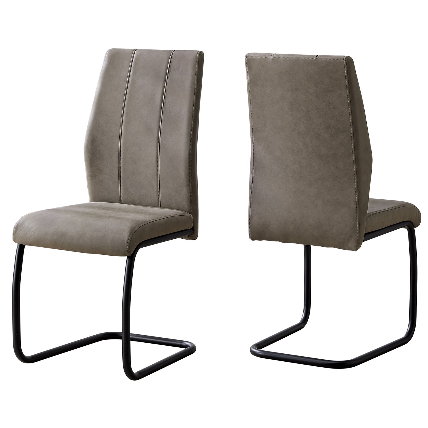 Set Of Two 77.5" Fabric Black Metal And Polyester Dining Chairs By Homeroots | Dining Chairs | Modishstore - 6